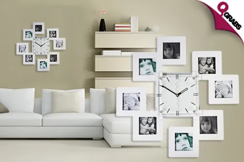 From QR89, Tell Time & Stories with a White Photo Frame Wall Clock! (Up to QR560 Value)